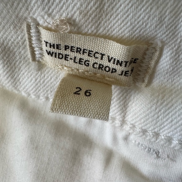 NWT Madewell Women’s Size 26 Perfect Vintage Wide-Leg Crop Jean Tile White - Picture 6 of 7